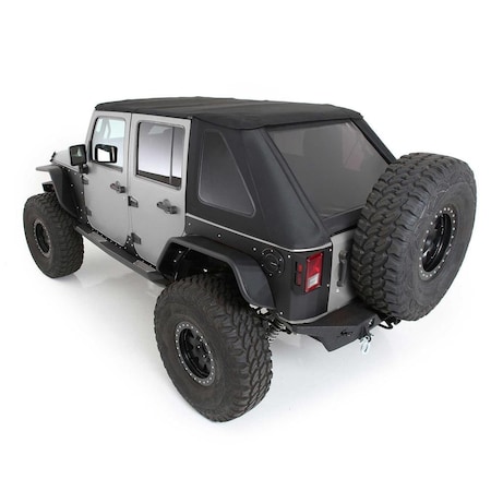 Smittybilt 07-18 WRANGLER (JK) 4 DOOR BOWLESS COMBO TOP W/TINTED WINDOWS - BLACK DIAMOND 9083235